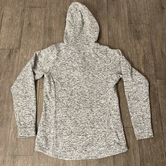 COLUMBIA Women's Small Soft Hoodie 1/4 Button Sweatshirt Sweater Gray - Picture 6 of 6